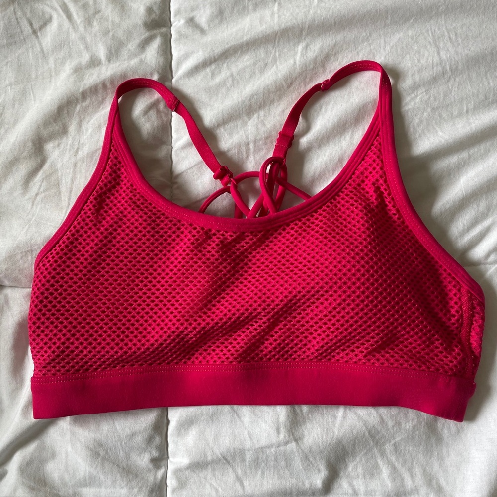 Lorna Jane hot pink low impact sports bra - Picture 1 of 4